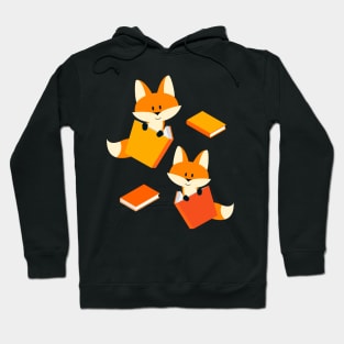 Cute foxes reading Hoodie